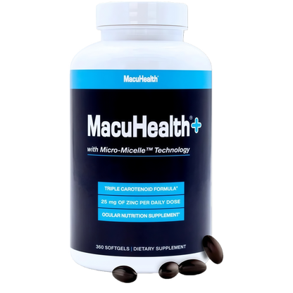Macuhealth Plus+ Eye Vitamins Supplement for Adults - 90 Day Supply with Lutein, Zeaxanthin, and Meso-Zeaxanthin - Unflavored, Vitamin for Eyes