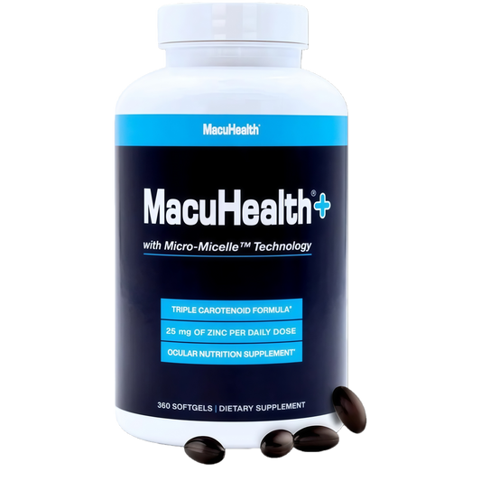 Macuhealth Plus+ Eye Vitamins Supplement for Adults - 90 Day Supply with Lutein, Zeaxanthin, and Meso-Zeaxanthin - Unflavored, Vitamin for Eyes