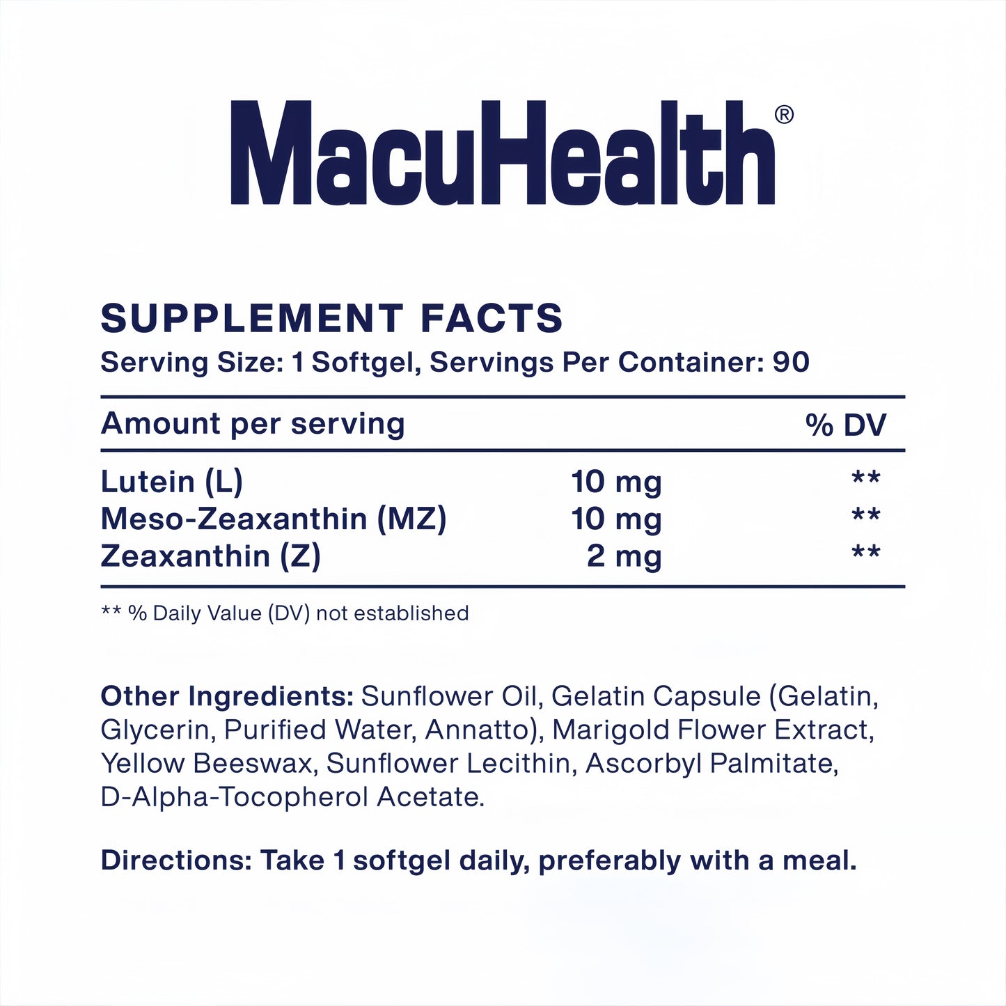Macuhealth Triple Carotenoid Formula - Eye Vitamins for Adults - 90 Softgels, 3 Month Supply